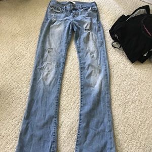 Abercrombie light wash boot cut